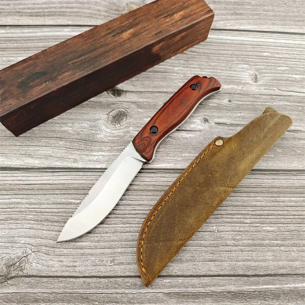 High Hardness BM 15002 15017 Fixed Knife S30V Steel Wooden Handle Outdoor Portable Knives Tactical Hunting Survival Tools