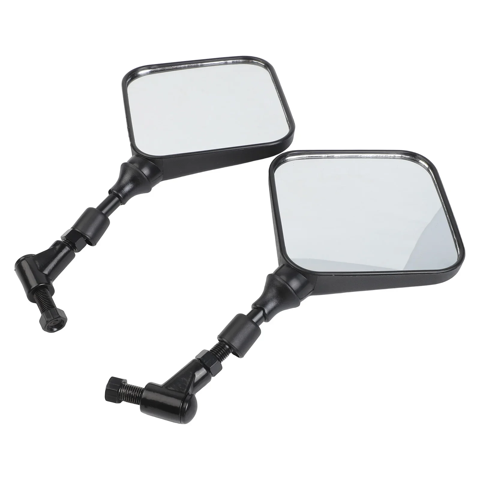 Motorcycle Rear View Mirrors 10mm For Suzuki DR 200 250 DR350 For DRZ 400 650 DR650 Handlebar Mount With Powder Coated Stem Pair