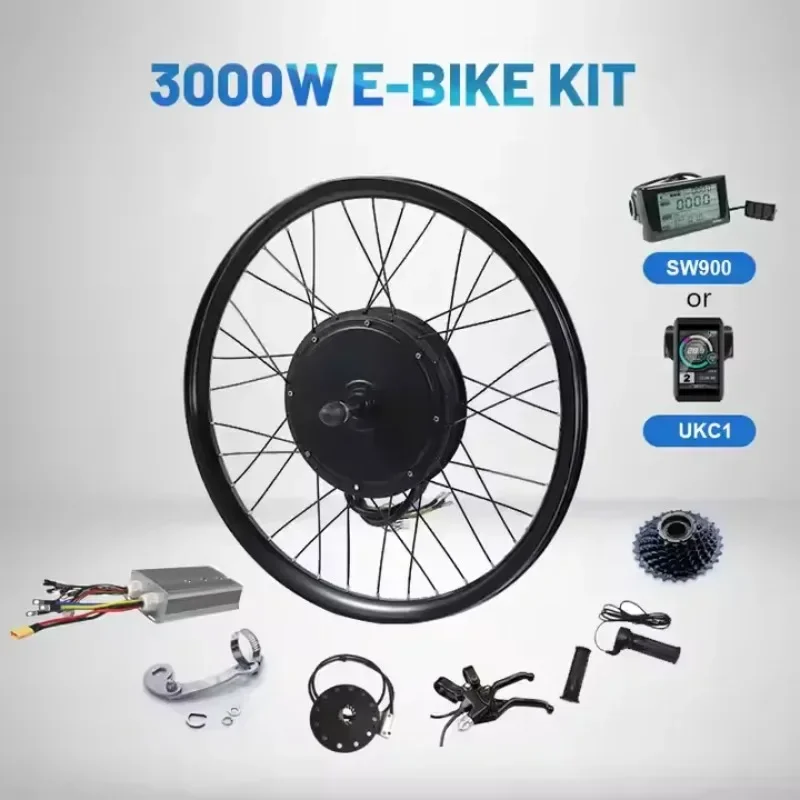 จักรยานไฟฟ้าชุด 48V 52V 72V 1000W-5000W Strong Power พร้อมแบตเตอรี่ลิเธียมสําหรับ EBike
