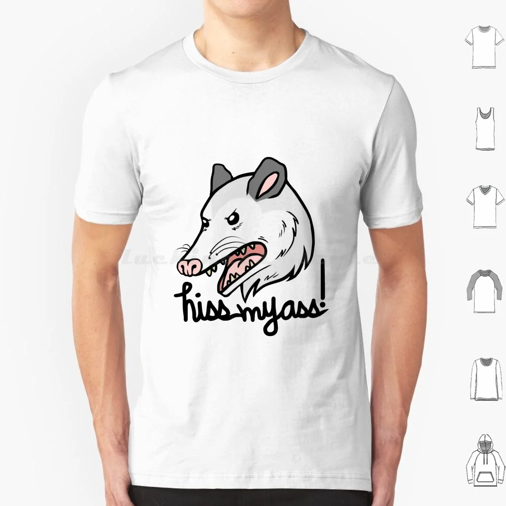 Hiss My Ass! T Shirt Cotton Men Women DIY Print Opossum Possum Appalachia Appalachian Appalachian Art Angry Animal Animal Art