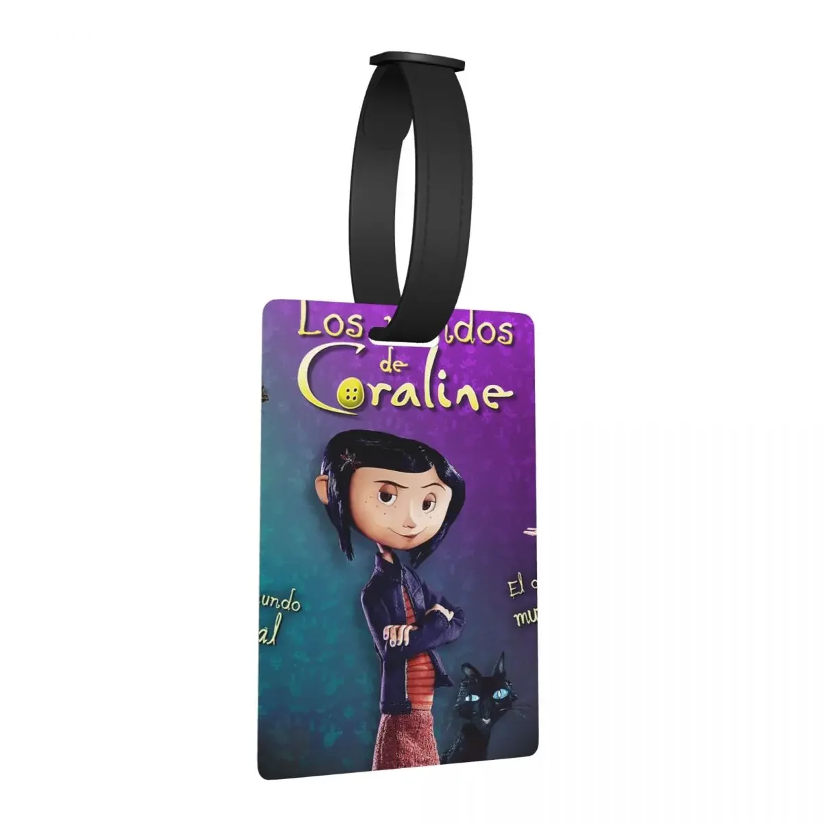 

Coralines Halloween Cartoon Anime Luggage Tags Suitcase Accessories Fashion Baggage Boarding Tag Label Holder ID Name Address
