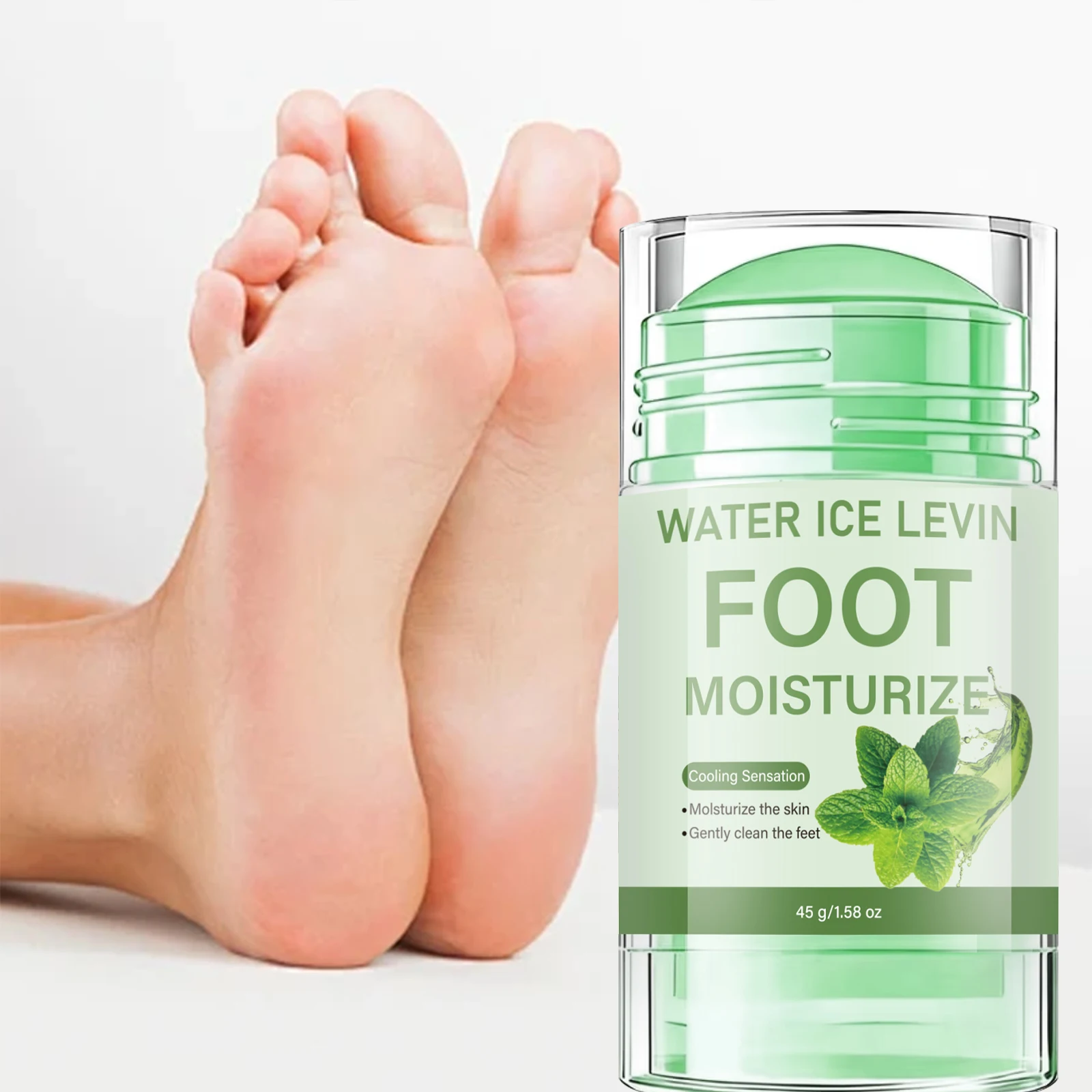 Water Ice Levin Portable Mint Foot Balm Light Cool Texture Replenish Foot Skin Moisture Repair Dry Flaky Rough Sole Surface 45g