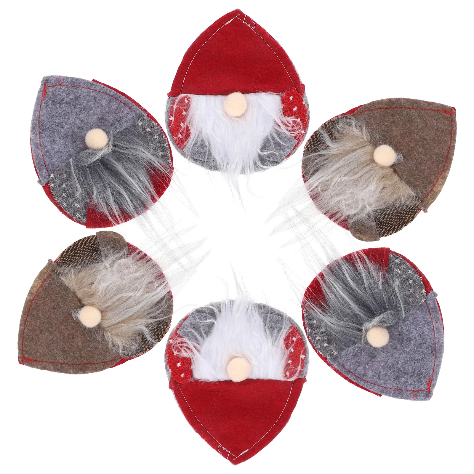 

6pcs Christmas Style Decorative Cutlery Covers Forest Man Pattern Tableware Storage Holder Party Table Decoration Bag Home