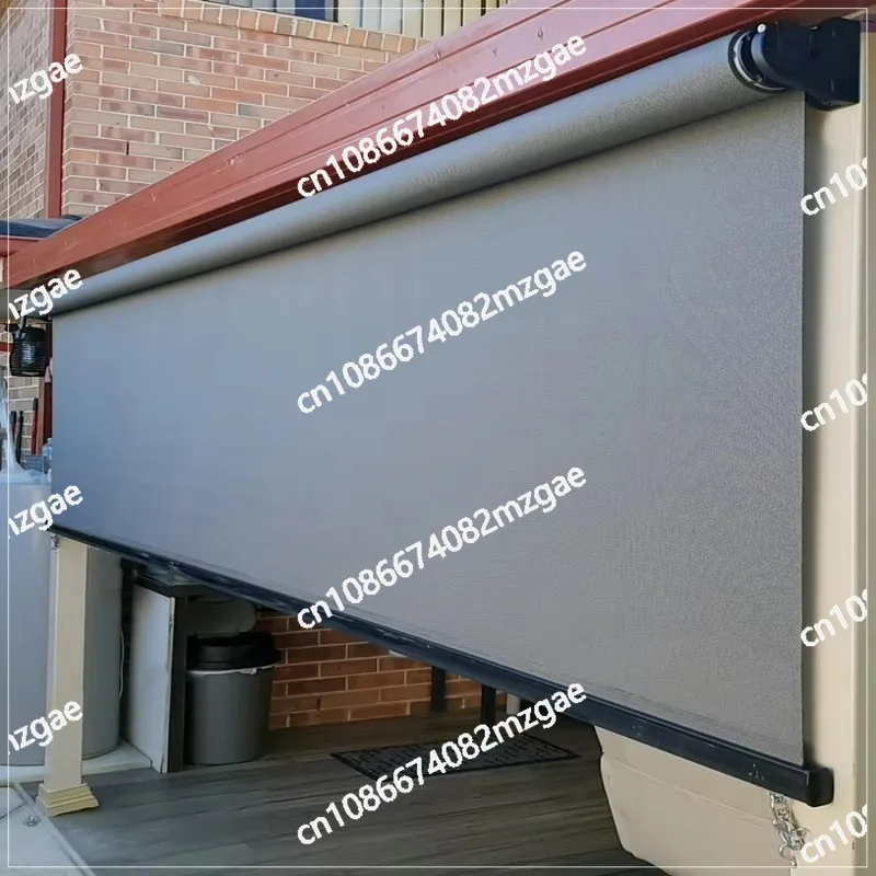 Customized Electric Zipper Screen PVC Roller Shutter Electric Outdoor Courtyard Sunshade External Roller Shutter