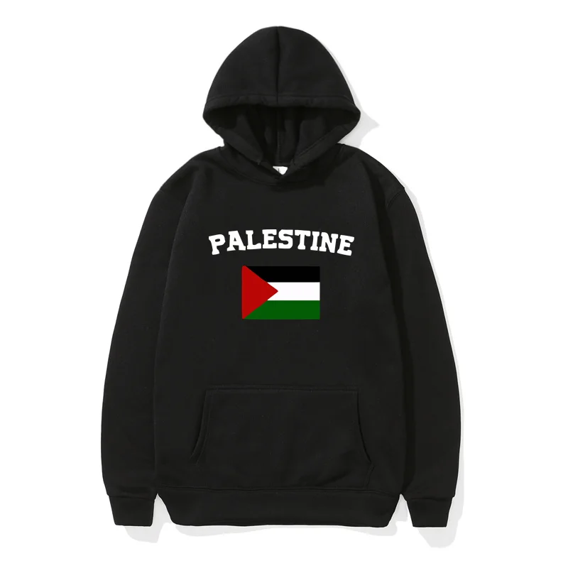 

New Loose Hip Hop Harajuku Men's Sweatshirt Palestinian Flag Sweatshirt Retro Fall/winter Palestine Couple Hoodies