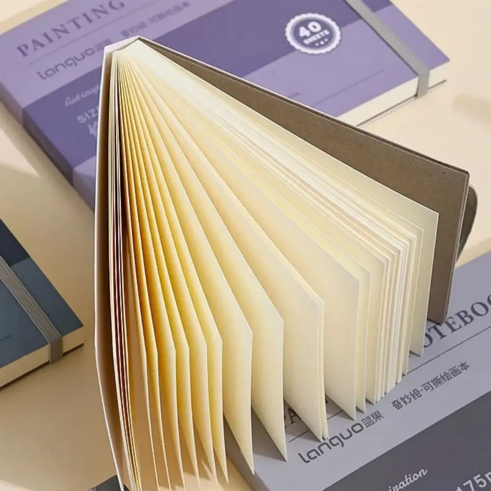 

Thick Paper Tearable Drawing Notebook Classic Refillable Sketchbook Handbook Stationery Hardcover Mini Drawing Book Student
