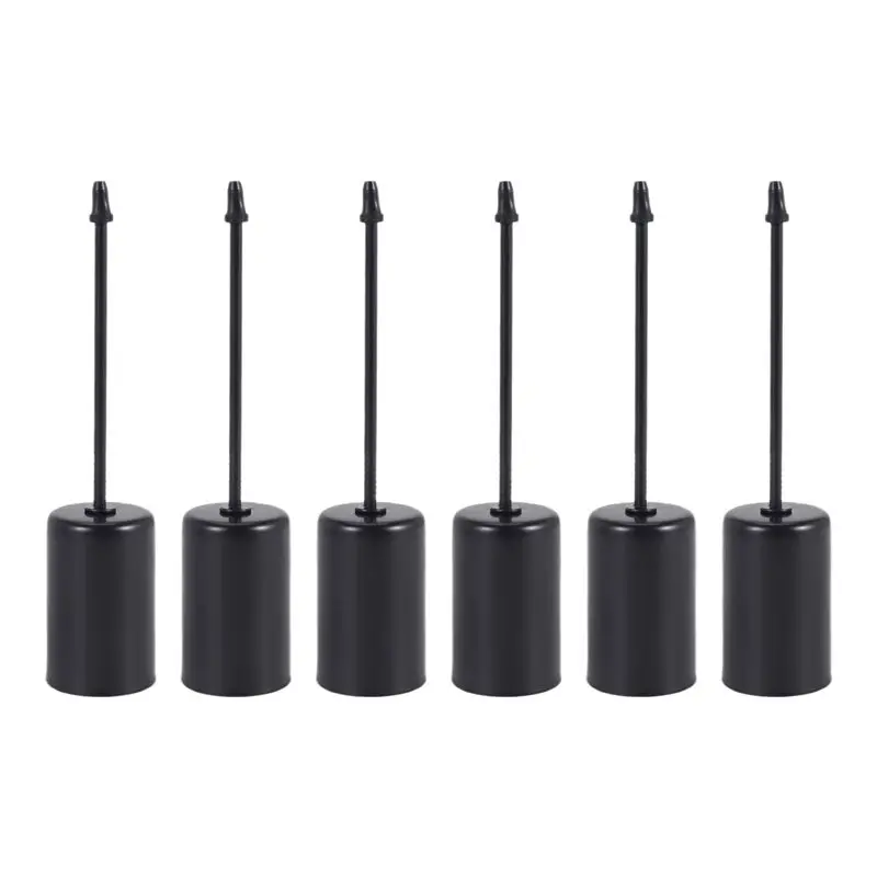 AS94-Candle Holders Candle Sticks Candle Holder, Taper Candles With Skewer 6Pcs Black