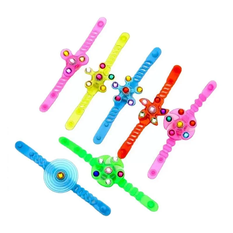 Children's Luminous Wrist Band Manual Rotating Soft Flash Gyro Bracelet Led Cartoon Lights Glow In The Dark Toys