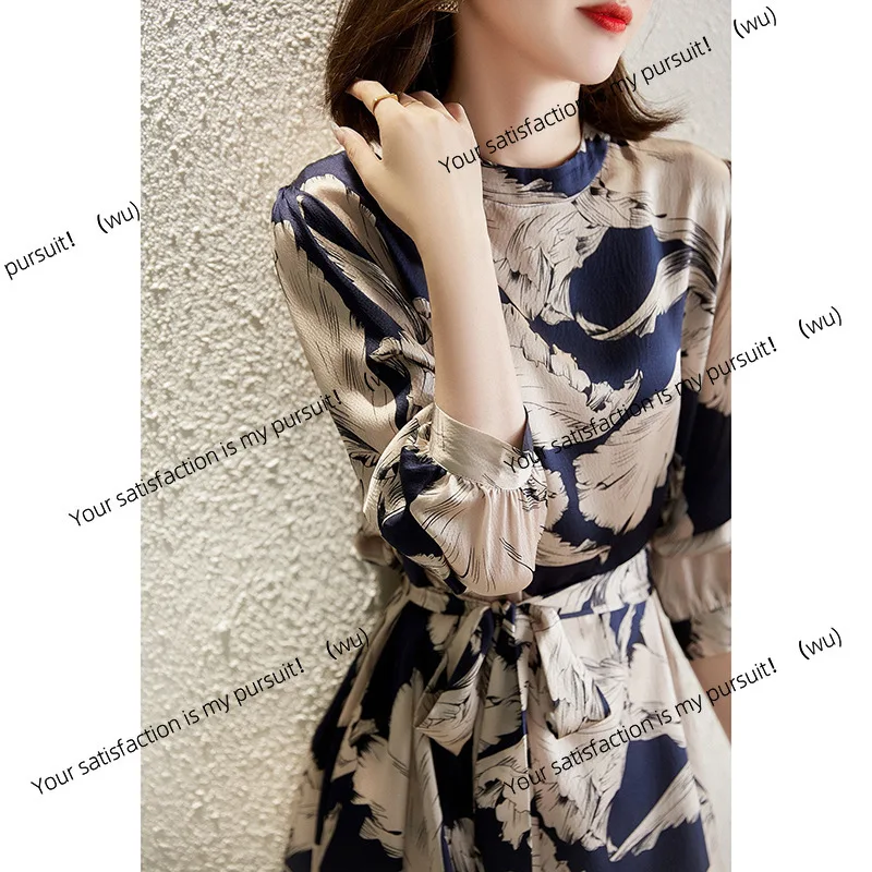 

Роскошное женское платье на весну и лето, новое французское ретро-темпераментное универсальное элитное платье знаменитости с цветочным принтом