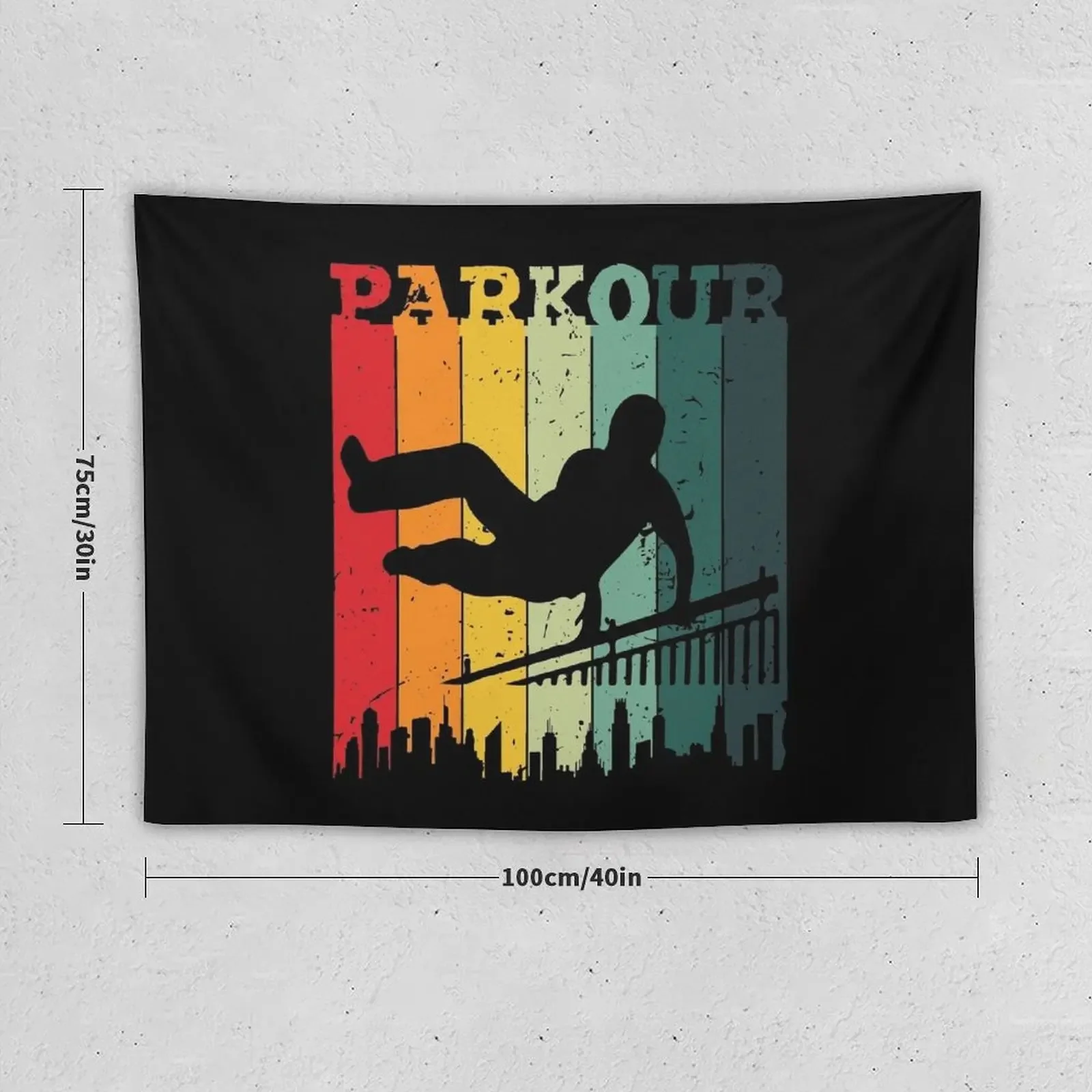 Parkour Freerunning Retro gift for parkour runners Tapestry Room Decoration Accessories Wall Decoration Art Mural Tapestry