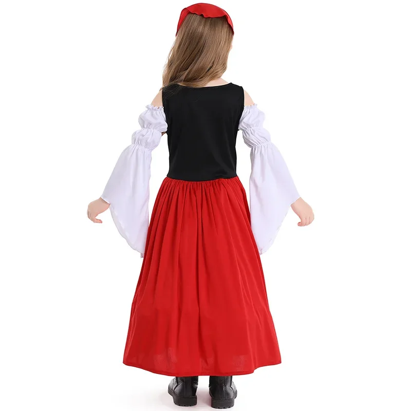 Halloween Costume da fattoria medievale per bambini Oktoberfest Dress Girls Frence Maid Japanese Lolita Outfit