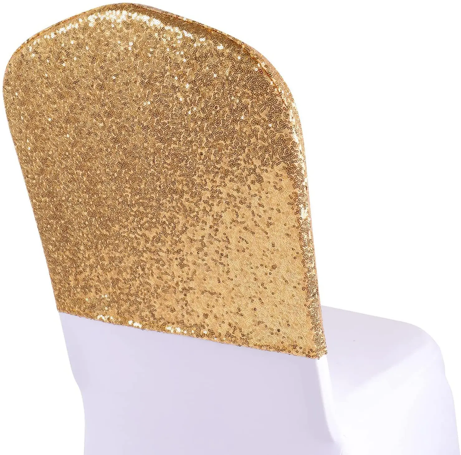 100pcs Sequin Chair Cap Hood For Spandex Chair Cover Wedding Event Party Decoration