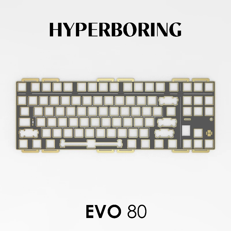 Evoworks EVO80 Positioning Plate PC POM FR4 Aluminium Copper Material Custom Mechanical Keyboard Accessory Keyboards Build Kit