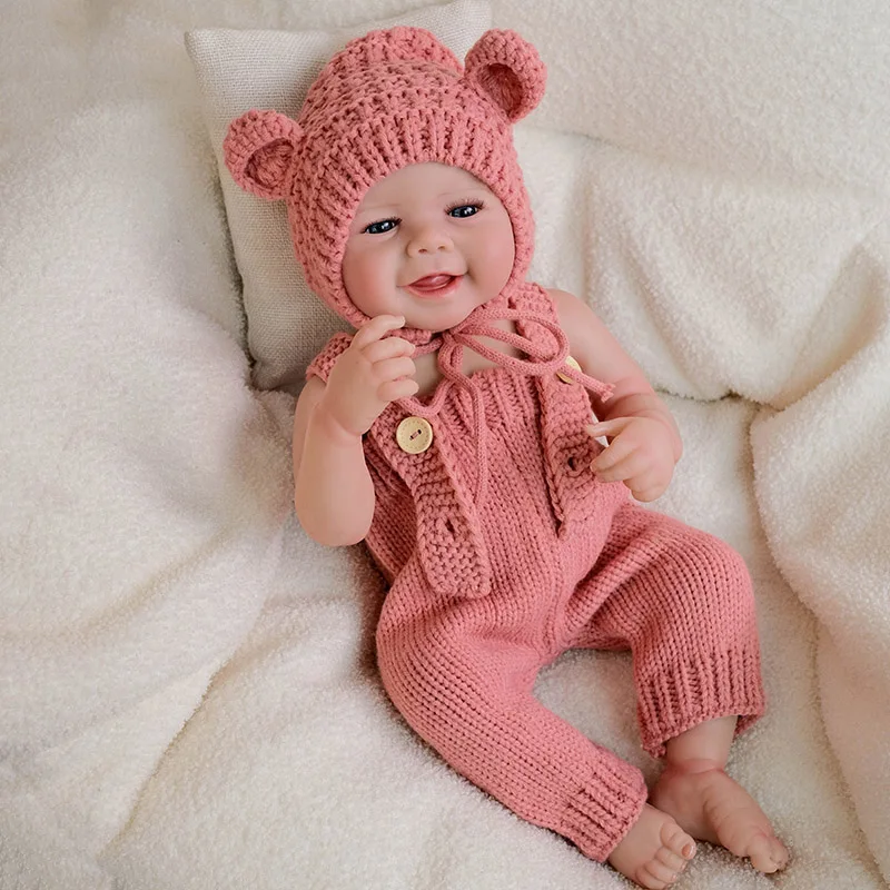 

19inch Full Vinyl Body Reborn Baby Doll Vivienne Newborn Size 3D Skin with Visible Veins Silicone Baby Doll Girls Bebe Reborn