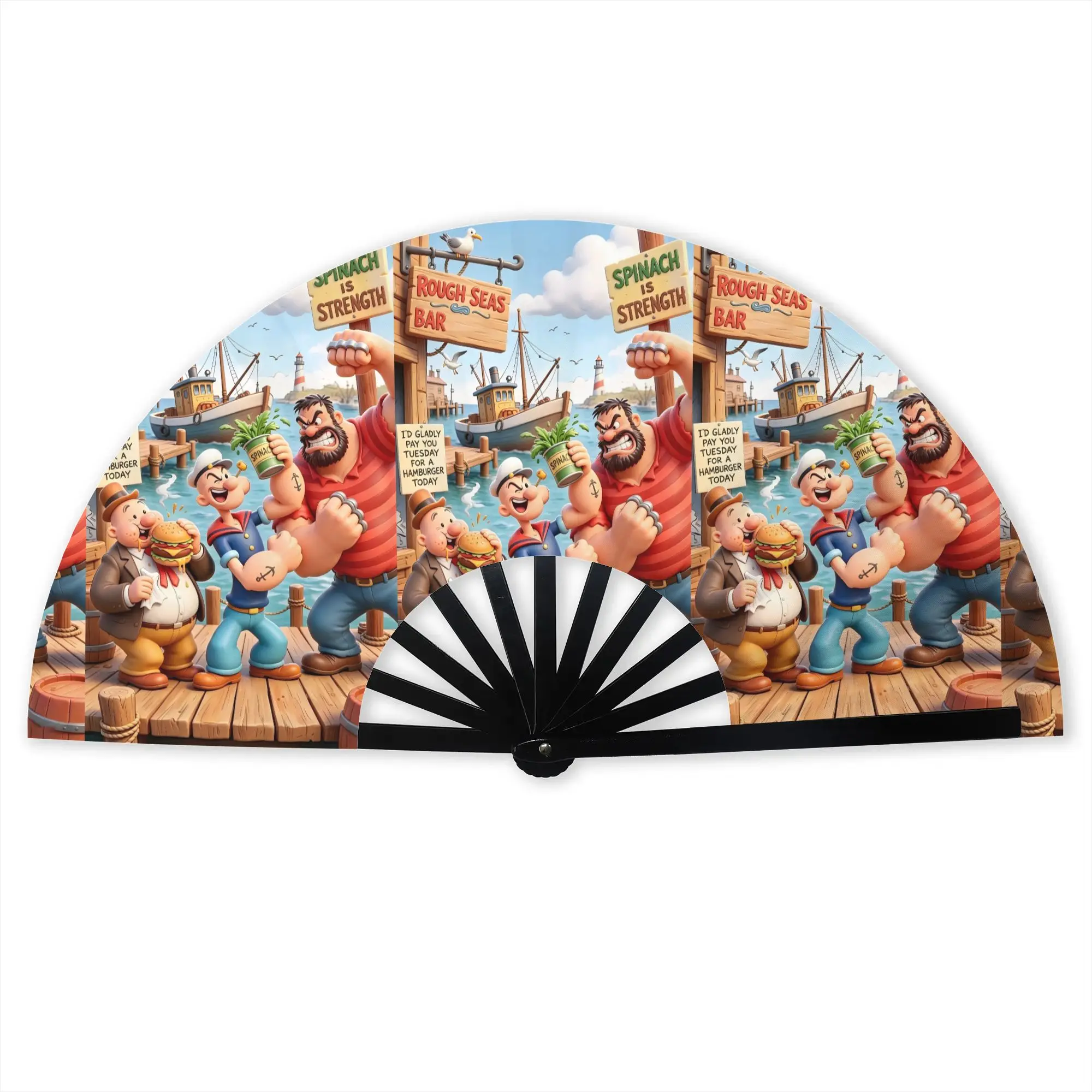 P-Pop E-Eye The S-Sailor Hand Fan Promotional Gift Wedding Cartoon  Durable Folding Fans Creative Bulk Pack Fan
