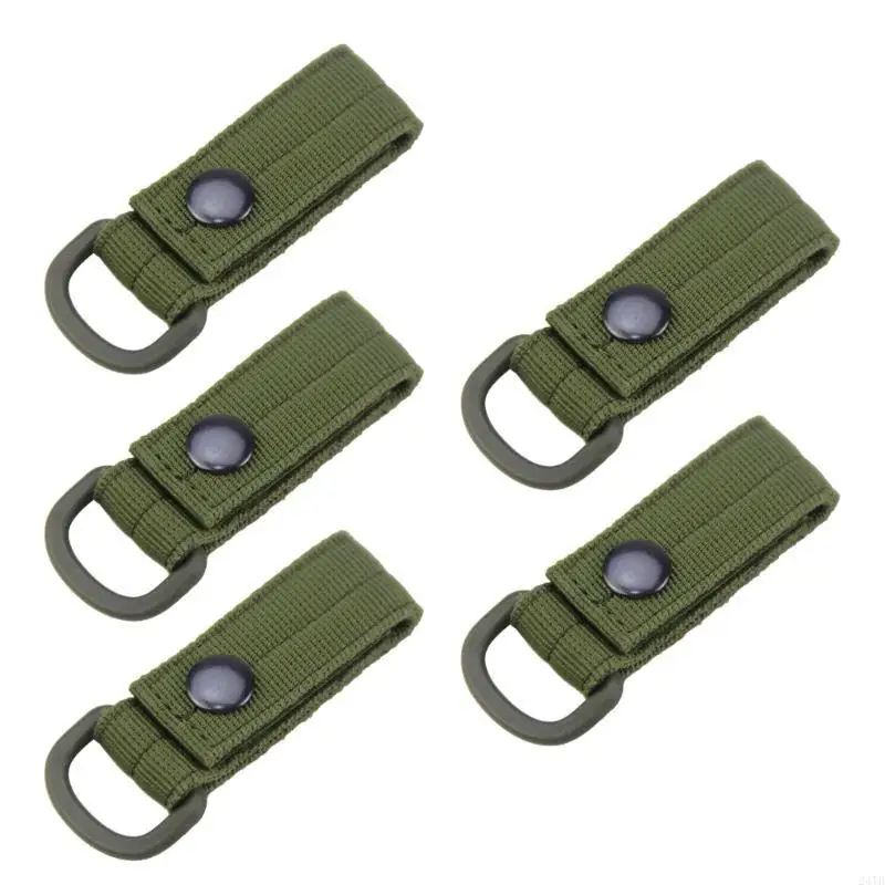 5 Pieces  Webbing Attachment Strap with D-Rings for Backpacking Hiking 
