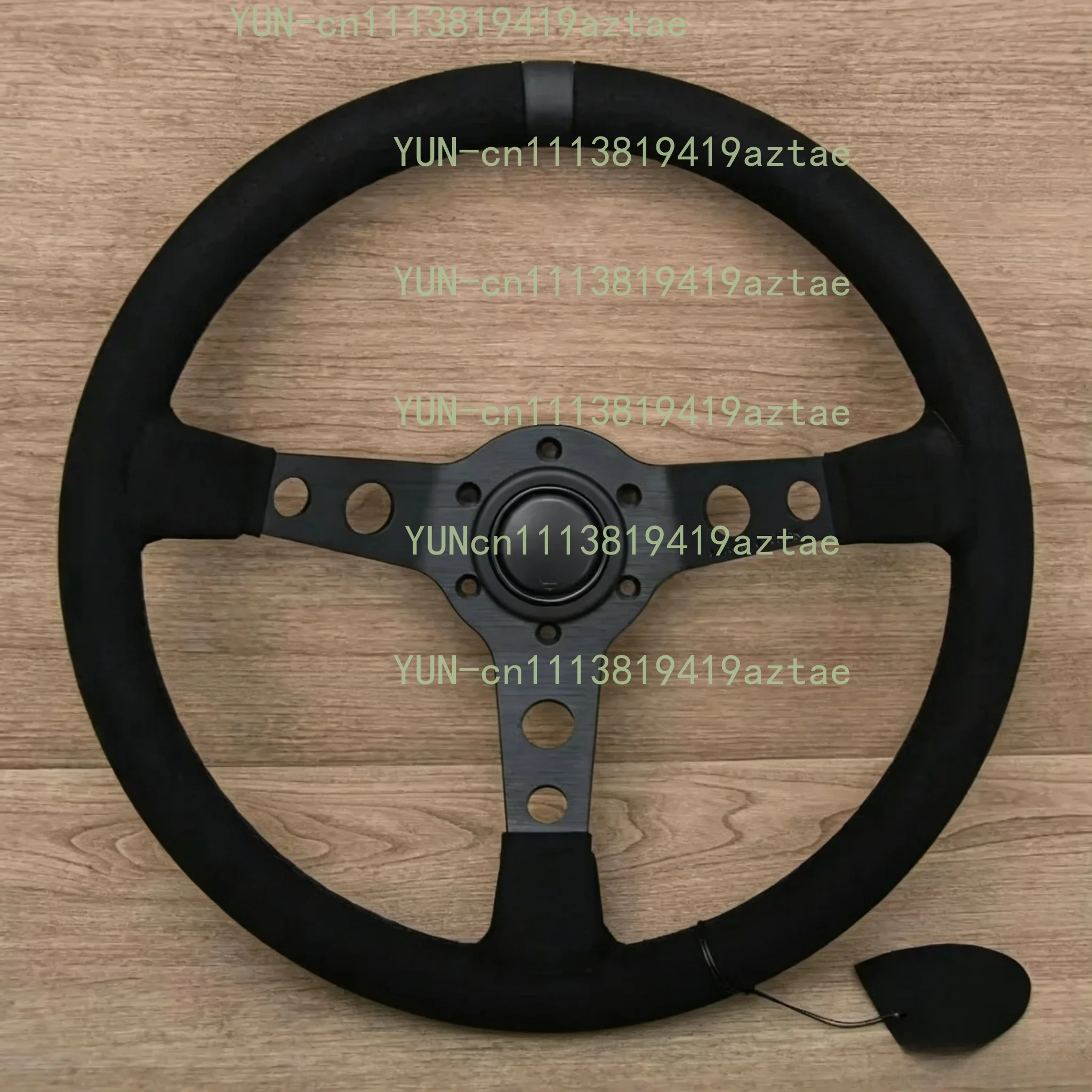 14Inch Black Edition  Suede Leather Steering Wheel 350mm Tuning Race Sport Steering Wheel For Universal