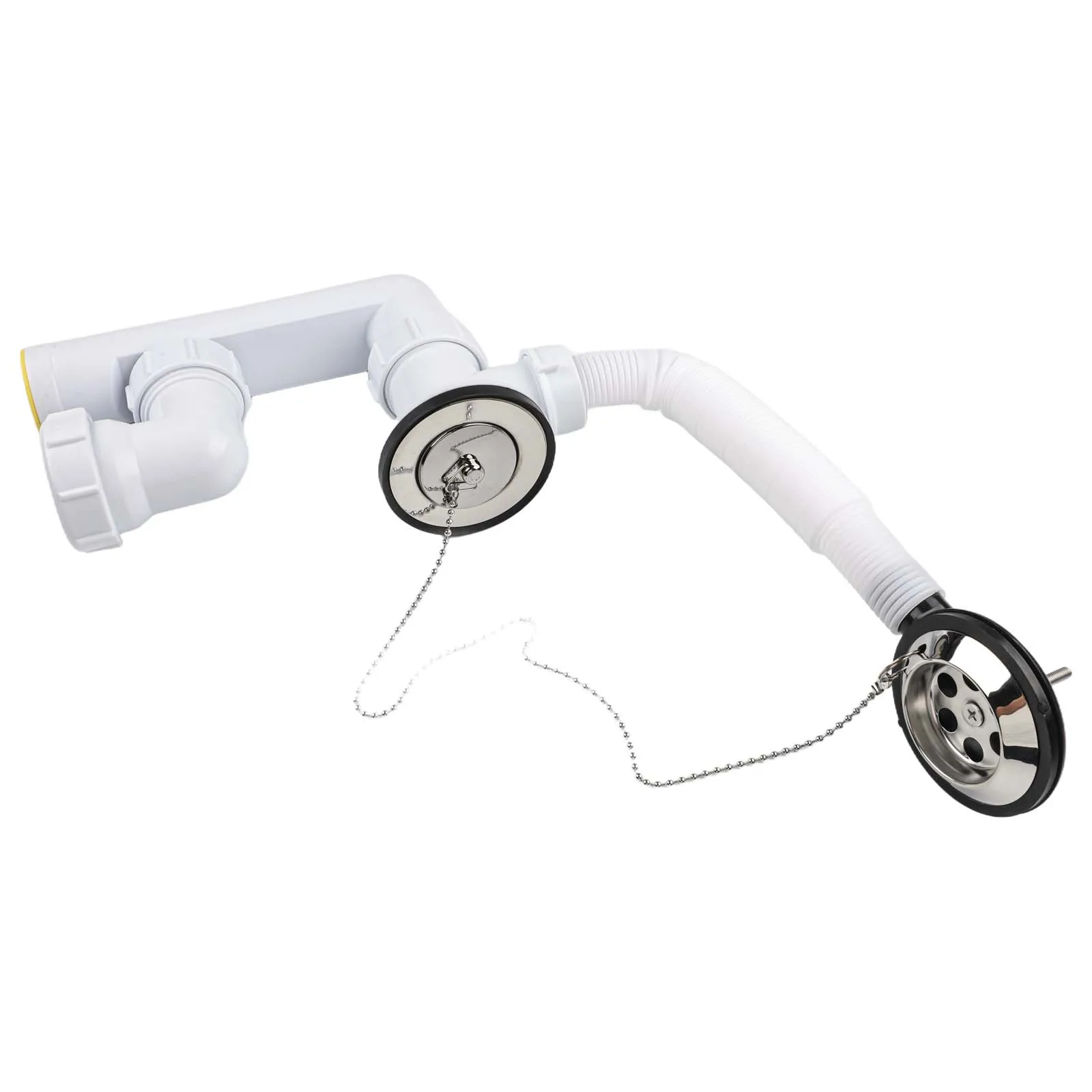 طقم نفايات حوض الاستحمام سهل التركيب، تجديد الحمام كما هو موضح، طقم تركيب سهل، فتحات ترشيح استنزاف الحائط 40 مم #4