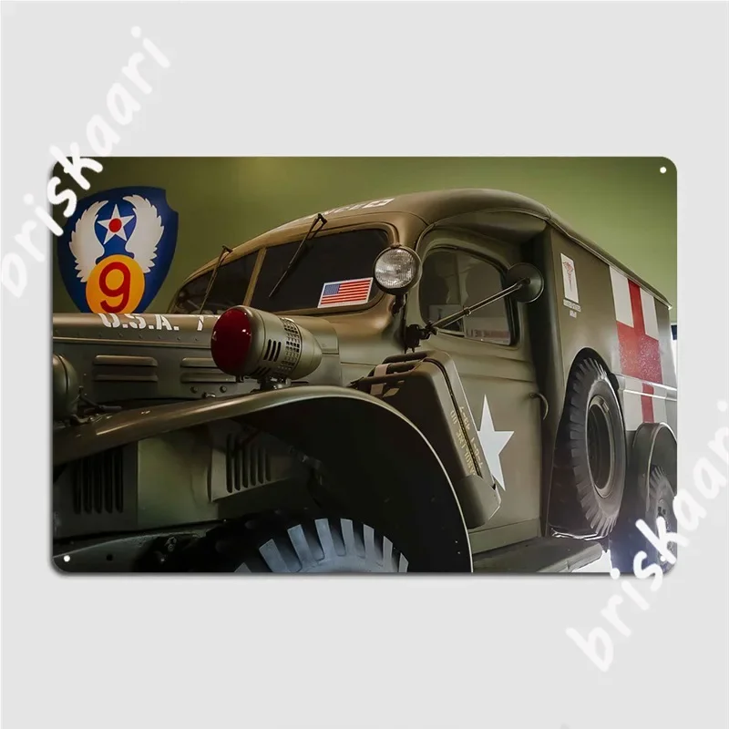 American Ambulance Ww2 Poster Metal Plaque Club Printing Cave Pub Garage Decoration Tin Sign Posters