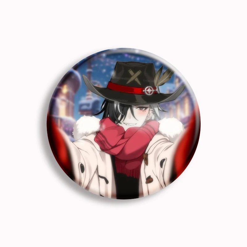 Gra Anime Honkai: gwiazdowa szyna Boothill przypinka do guzików urocza Boothill Fanart broszka dla gracza zbiera prezent dla fanów 58mm