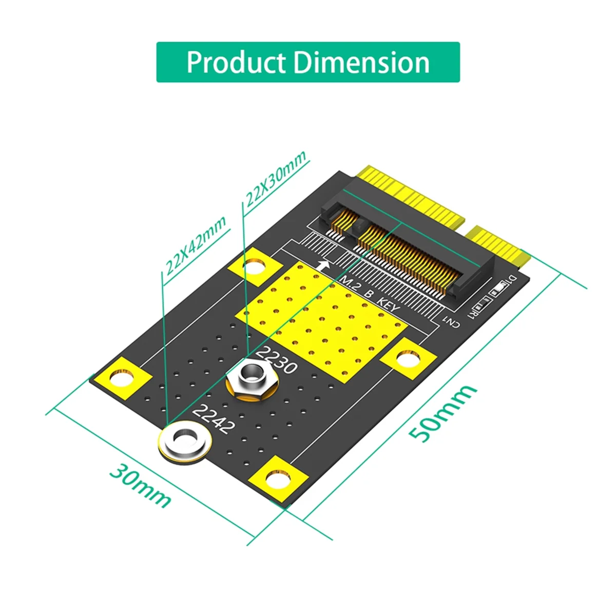 Goditi la vita, vale la pena adattatore da chiave B da MSATA a M.2 (NGFF) per adattatore scheda SSD 2230/2242 per