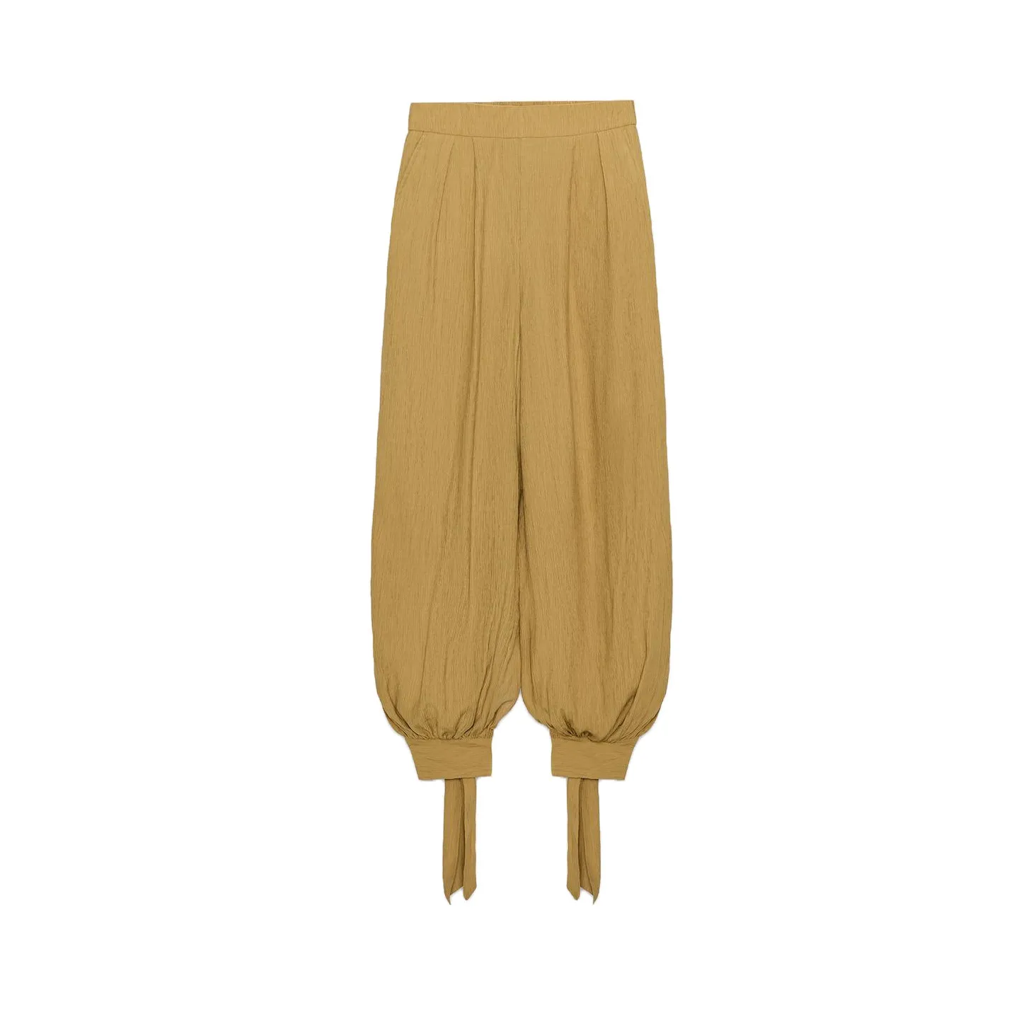

Spring Summer New Women's Casual Long High Waist Elastic Waist Knot Decorated Lantern Pants Classical Style Polyest...
