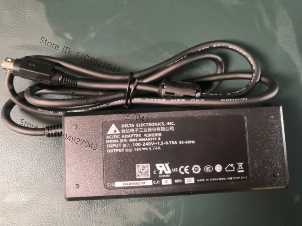 Suitable for opening instrument color ultrasound Delta power adapter 3-pin 19-volt 4.74A model MDS-090AAS19B
