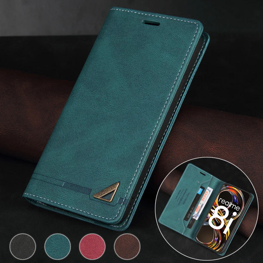 

Wallet Leather Case For Realme 10 9i 9 Pro+ 8i 8 Pro Narzo 50 Pro C25 C21 C11 GT Neo2T OPPO A96 A77 A76 A57 A55s A16 Find X3 K10