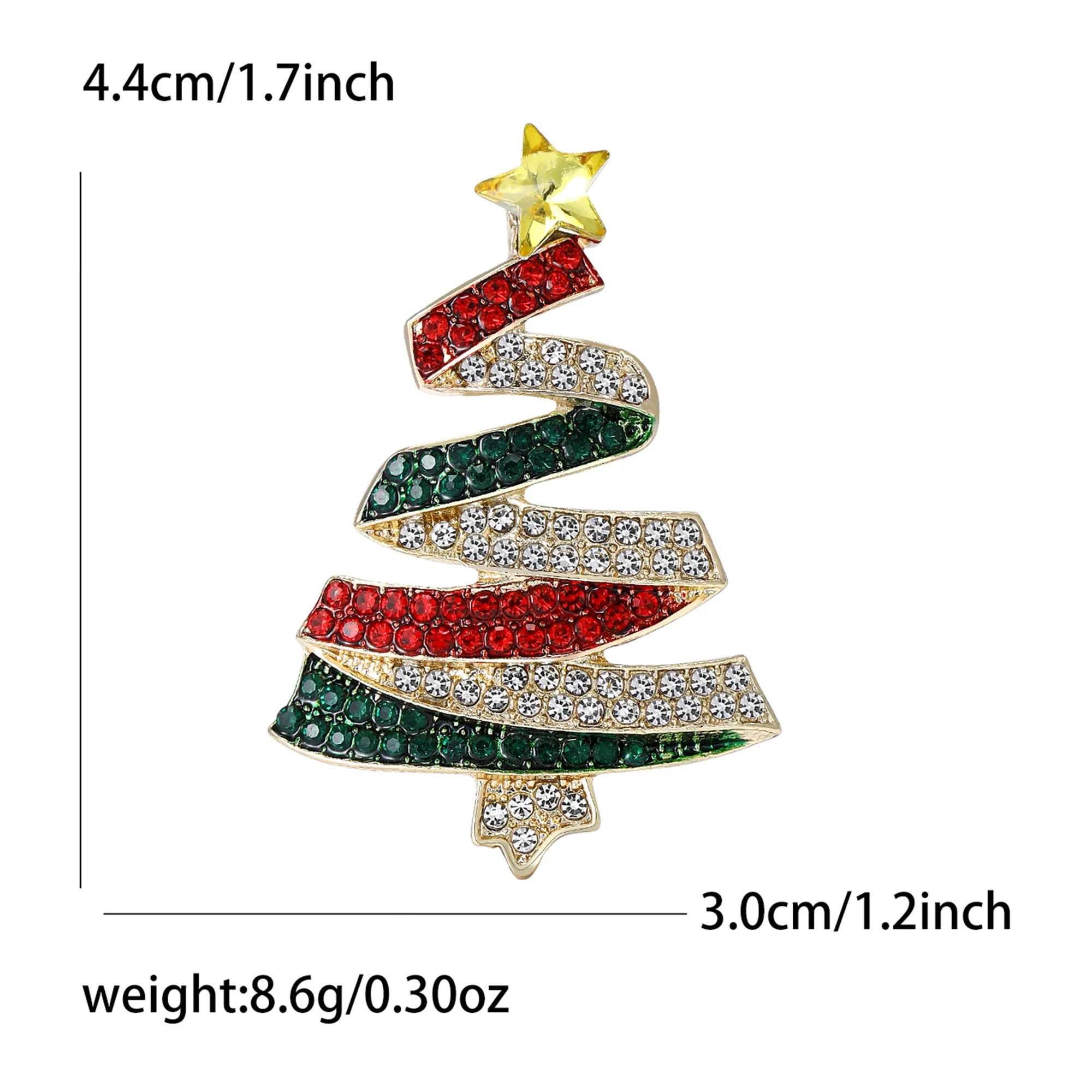 دبابيس شجرة عيد الميلاد الفاخرة من حجر الراين من Beaut&Berry للنساء، دبابيس نباتية، هدايا حفلات الأصدقاء، إكسسوارات مجوهرات للولائم
