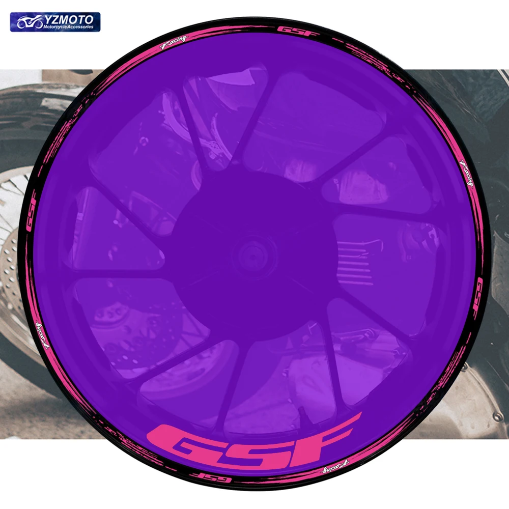 

Аксессуары для мотоциклов, наклейка для GSF GSF600 GSF650 GSF1200, 17-дюймовая ступица колеса, гоночная наклейка, светоотражающий обод автомобиля, наклейки на ленту