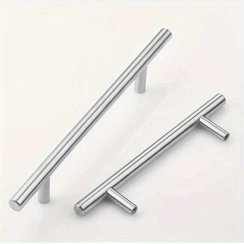 12 Pcs Modern Stainless Steel Cabinet Pulls Modern Arch Design Brushed Metal Furniture Drawer Pull Hardware Pulls Bar Handle