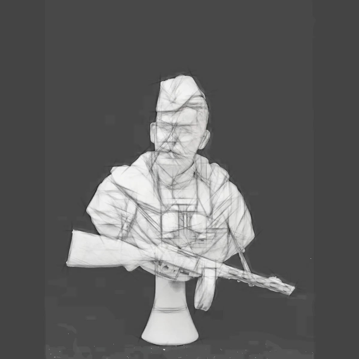 

1/10 resin unpainted model kit, military theme, half-length portrait of Soviet scout unassembled and unpainted GK