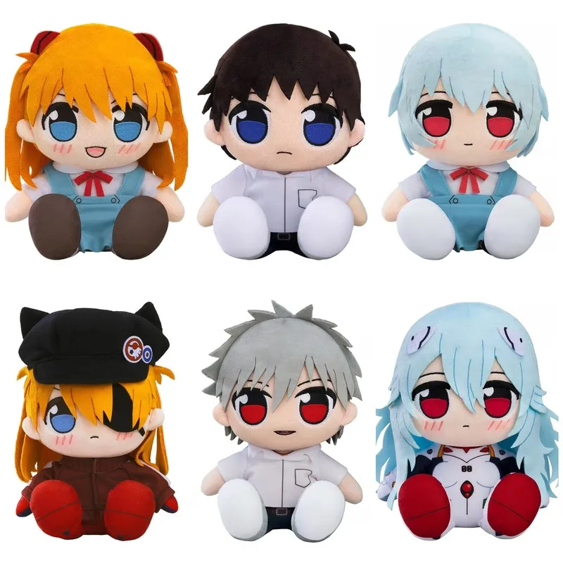 

New In Stock Gsc Kuripan 4pcs Plush Set Shinji Ikari Rei Ayanami Asuka Langley Kaworu Nagisa 17cm Soft Stuffed Doll Gift