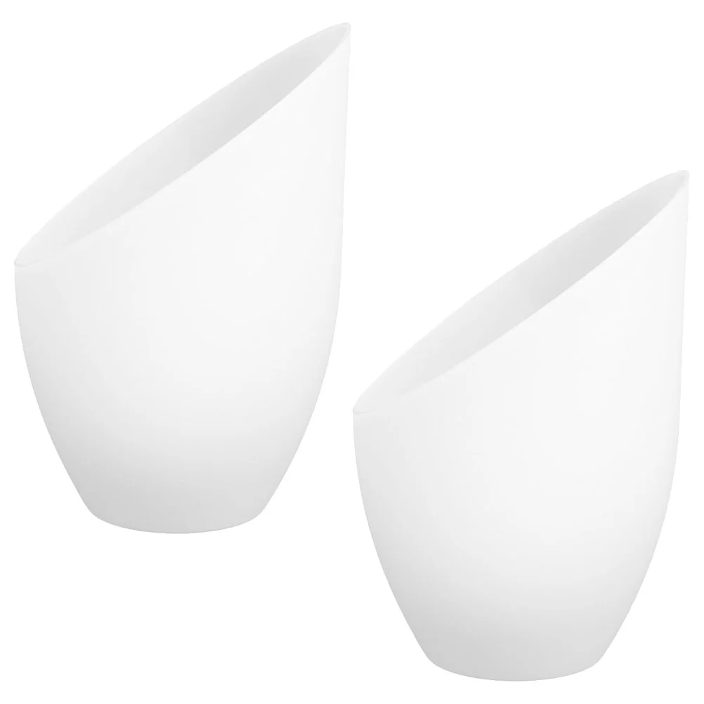 

2 Pcs Angled Horseshoe Lampshade Easy to Clean Lampshades for Ceiling Room Decor Accessory Replacement Desk Plastic