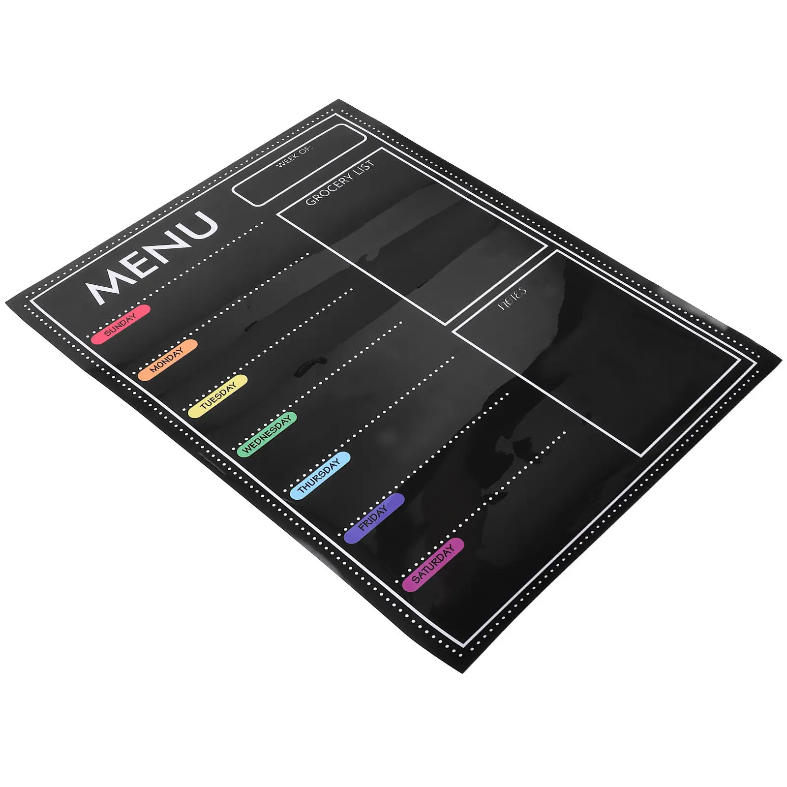 Dry Erase Magnetic Menu Board 9 Writeable Sheets Planner for Fridge Metal Surfaces Kitchen Organization Tool