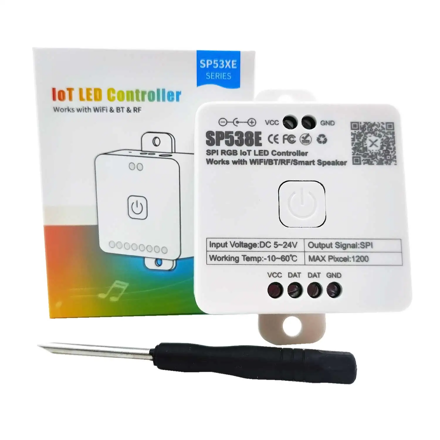

SP538E SP539E SPI RGB RGBW APP WIFI Addressable LED Controller SK6812 IoT BT Alexa Google Home Dimmer SP53AE