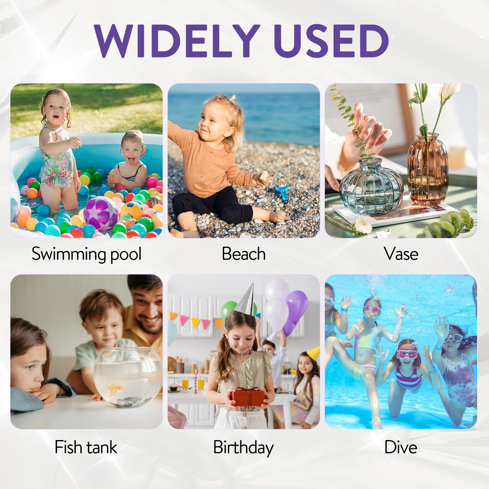 60pcs Pool Diving Toys Kids Water Play Set Artificial Gem Models Safe Floating for Outdoor Swimming Fun Gift