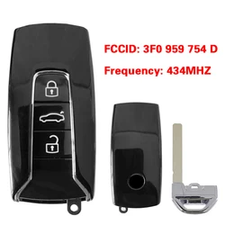 CN001089 OEM PCB Remote Key Shell for VW Touareg 2018+ MLB-system 3 Buttons 434MHz Part No 3F0 959 754 D Keyless GO