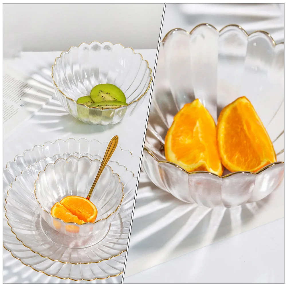 

1Pcs Baking Bowl Glass Dessert Bowl Microwave Safe for Steaming Eggs Cakes Fruits Multipurpose Household Tableware Kitchen