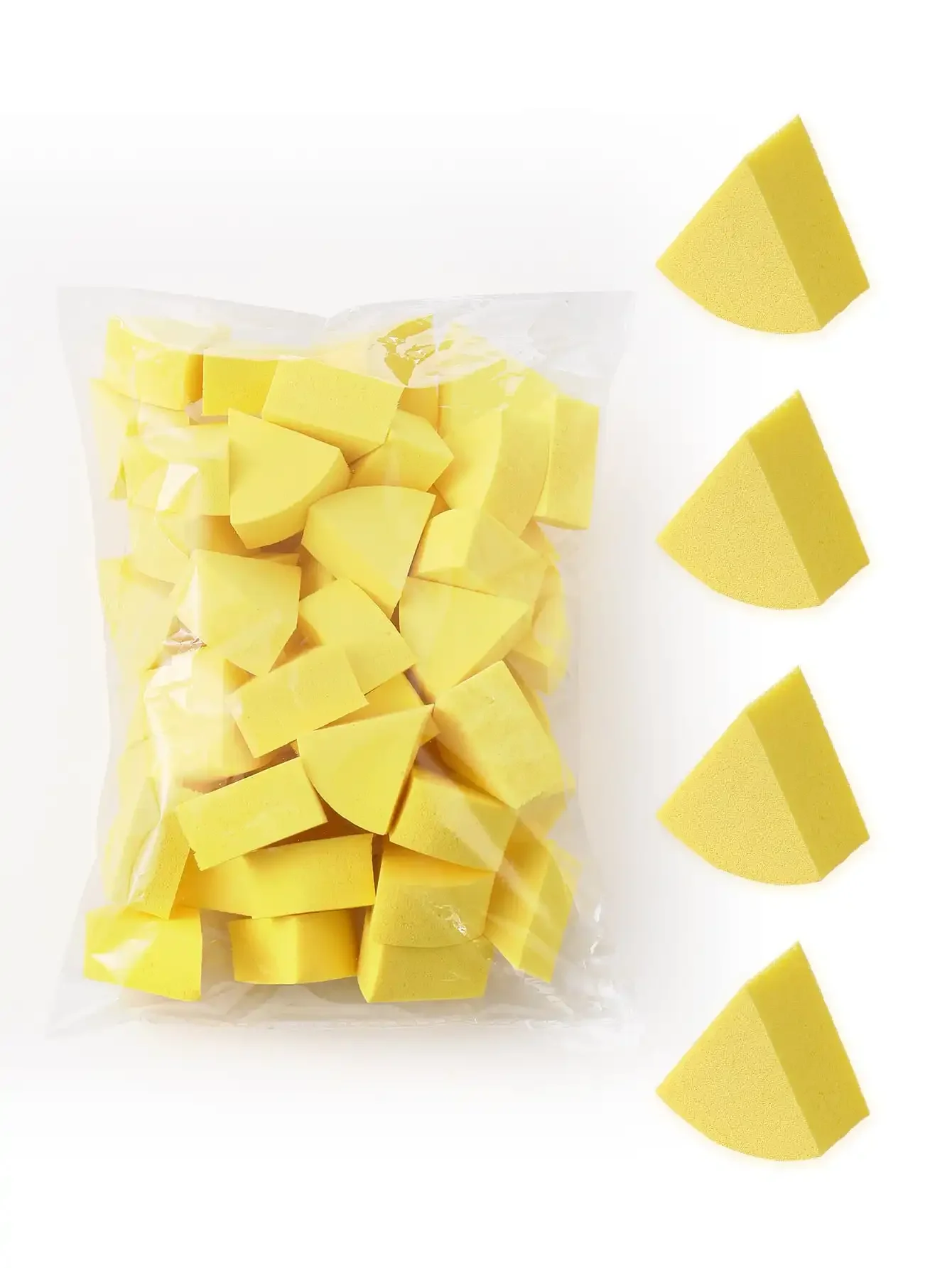50PCS Fan Shaped Makeup Puff Makeup Sponge,Suitable for Powder Concealer, makeup applicator Powder Puff Beauty tools