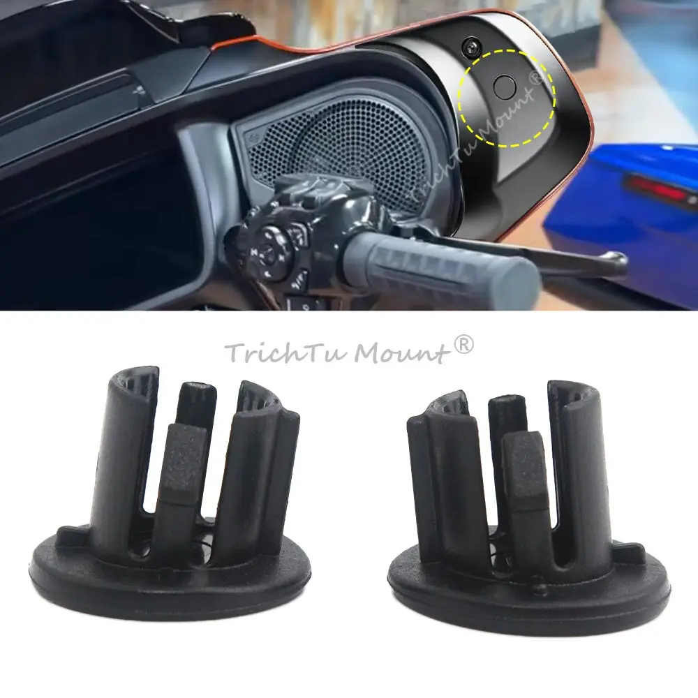 

Motorcycle Accessory Fairing Mirror Hole Plugs Black 2PCS For Harley TOURING Street Glide CVO 121 117 FLHXSE FLHX 2023 2024