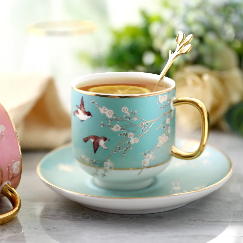 

Modern Luxury Design Coffee Cup Saucer Set Ceramic Creativity Home Coffee Cup Saucer Set Breakfast Porcelain Tasse Mugs Cute Cup