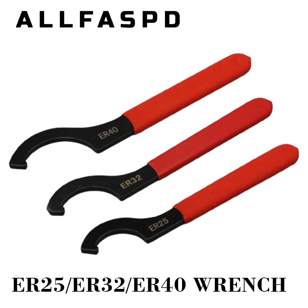 ER Spanner C-Shape ER25 ER32 ER40 Hook Wrench Collet Chuck Holder Universal Hand Tool CNC Lathe Tool