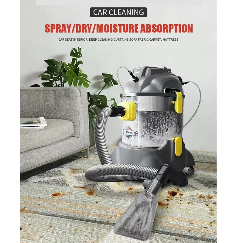 Wet Dry Extractor Vacuum Sprayer Pump 230V 50Hz 9.75kg Portable Deep Clean Kit For Vehicle Seats Fabric Carpets Stairs