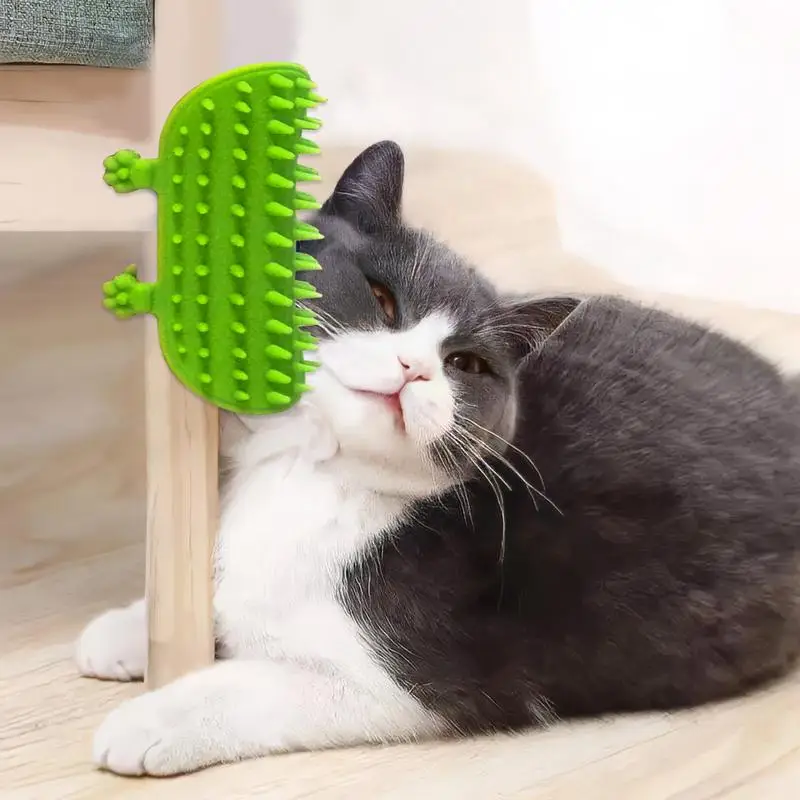 Cat Self-Groomer For Indoor Cats Cat Bath Brush Flexible Dog Washing Brush Cat Shedding Brush Reusable Pet Bath Brush For