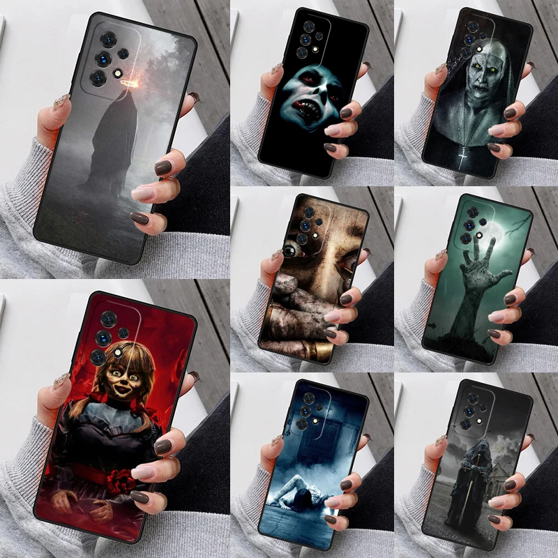 Scary Horror Scream Phone Case For Samsung Galaxy S23 S21 S20 FE S24 S22 Ultra Note20 S10 S9 S8 Plus A40 A52 A12 A13 A53