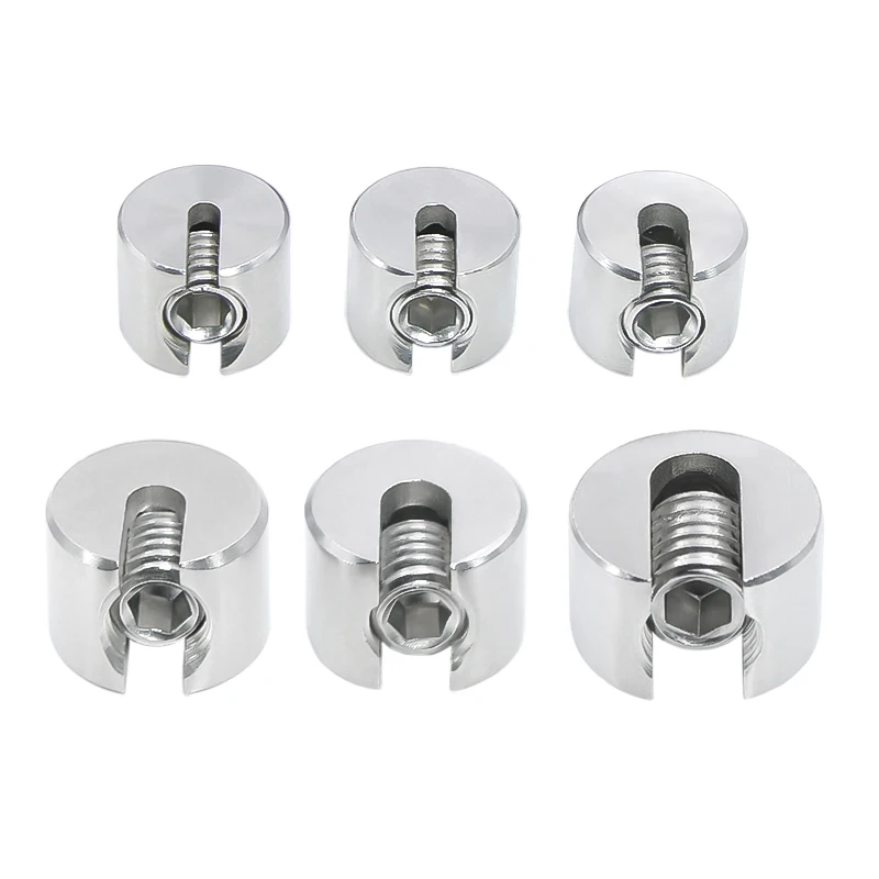 Picture 3: 10PCS 316 Stainless Steel Cable Single Clamp, 2/3/4/5/6mm Cable Rope Clamp for Potted Plants/Clothing Suspension