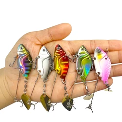 Vib Fishing Lures Wobble Rotating Metal Vib Vibration Bait Winter Fishing Artificial Hard Baits Spinner Spoon Lure sinking