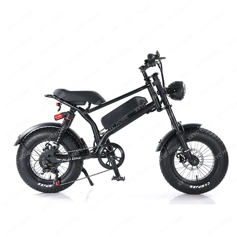 Off-Road Electric Bicycle 16-Inch Wide Tire Male and Female Students Retro Help Walking Small Commuter Lithium Battery