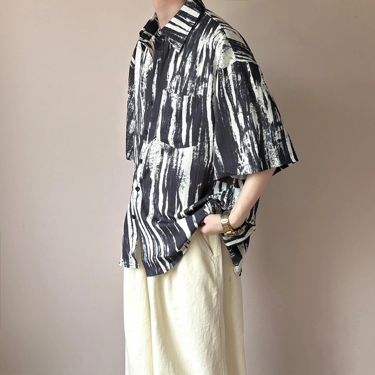 Camisa Estampada de Moda para  - Streetwear Brand With Flowers reseña y precio
